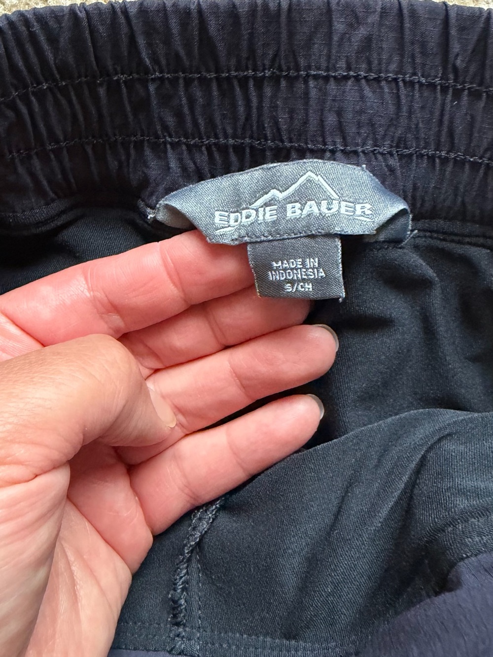 Eddie Bauer Navy Drawstring Casual Skirt - Picture 3 of 4